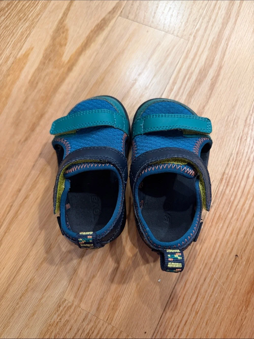 Teva T Seekado Toddler Blue Teal Hook-and-Loop Shoes